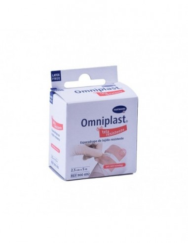 Esparadrapo Hipoalergico Omniplast Tejido Resistente 1 Unidad 5 M X 1,25 Cm