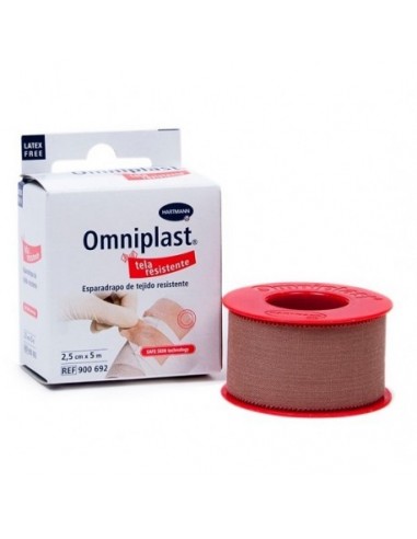 Esparadrapo Hipoalergico Omniplast Tejido Resistente 1 Unidad 5 M X 2,5 Cm