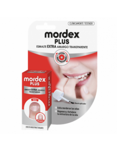 Mordex Plus Esmalte Amargo Transparente 1 Envase 9 Ml Con Pincel