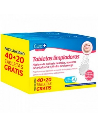 Care + Tabletas Limpiadoras 40U+20 Regalo