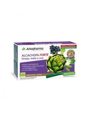 Arkofluido Alcachofa Forte 20 Ampollas Bebibles 15 Ml